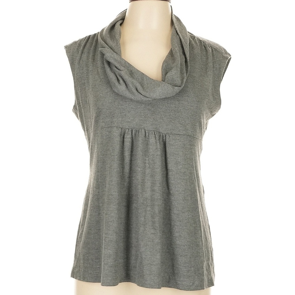 Trina Turk Gray Sleeveless Cowl Neck Top